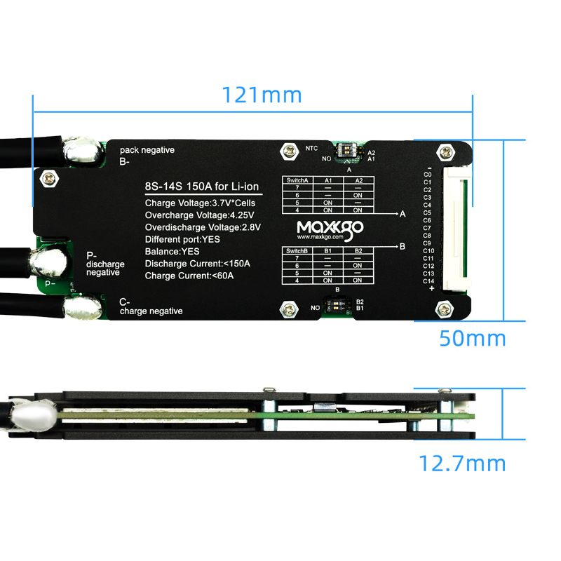 Hardware BMS 8S-14S 150A Protection Board detail image 7