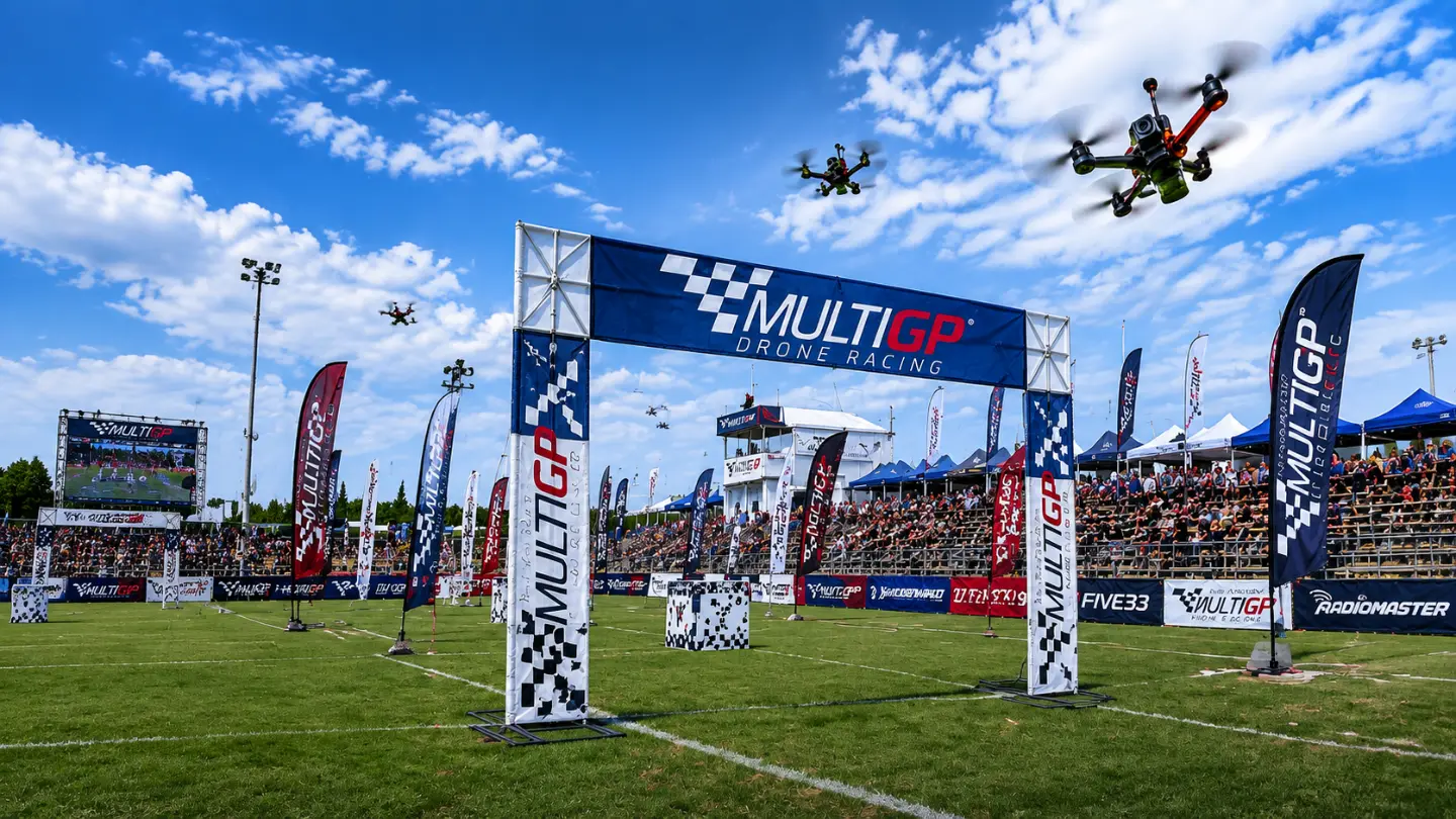 MultiGP FPV racing action supported by Maxkgo